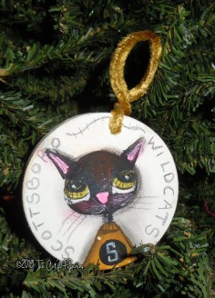 Scottsboro Wildcats Ornament sad eyes